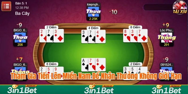 Tham gia tiến lên miền Nam để nhận thưởng không giới hạn Tham gia tiến lên miền Nam để nhận thưởng không giới hạn